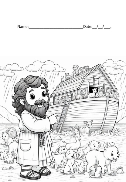 Coloring - Noah's Ark v.4