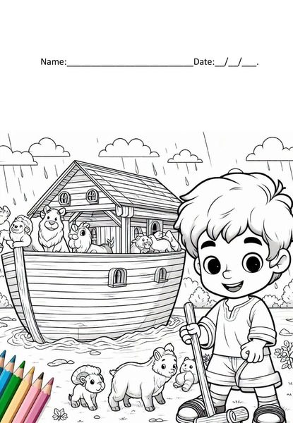 Coloring - Noah's Ark v.5