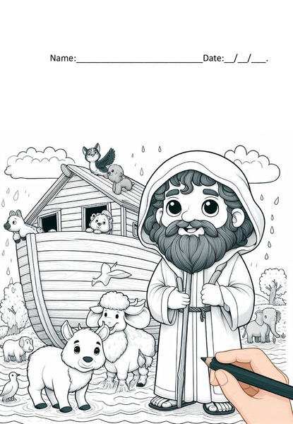 Coloring - Noah's Ark v.7