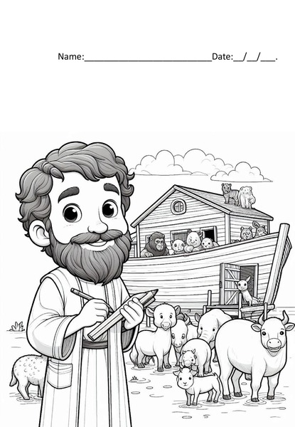 Coloring - Noah's Ark v.8