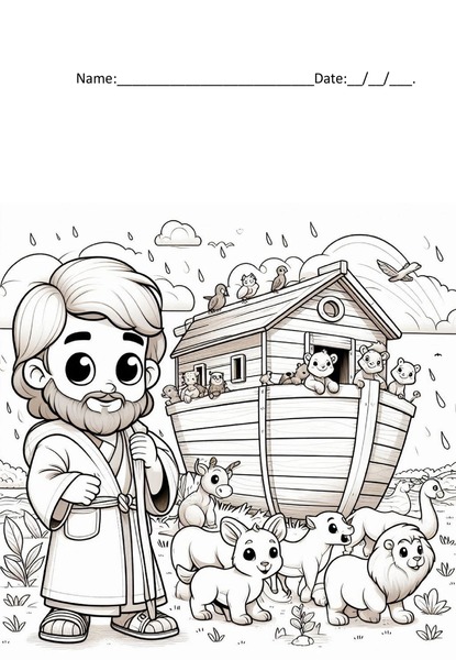 Coloring - Noah's Ark v.9