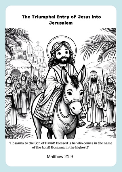 Coloring - The Triumphal Entry of Jesus