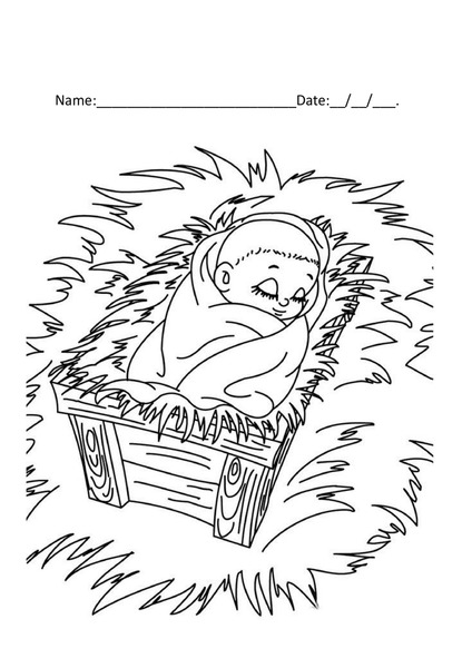 Coloring with Purpose - Baby Jesus