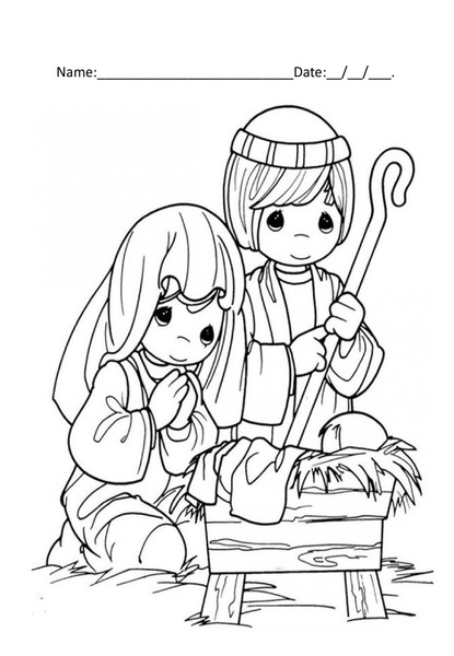 Coloring with Purpose - Birth of Jesus v.3
