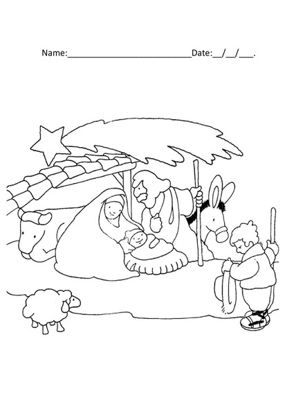 Coloring with Purpose - Birth of Jesus