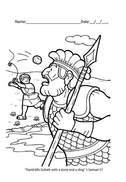 Coloring with Purpose - David and Goliath