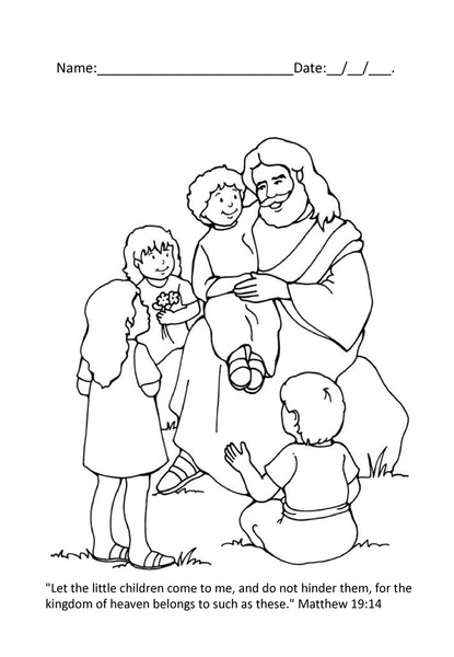 Coloring with Purpose - Jesus and the Children