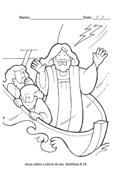 Coloring with Purpose - Jesus Calms the Storm