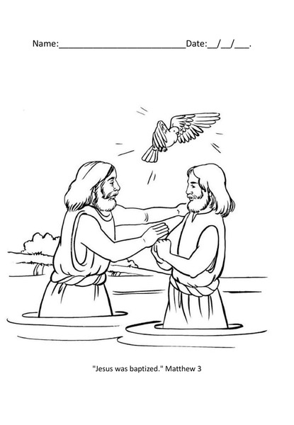 Coloring with Purpose - The Baptism of Jesus