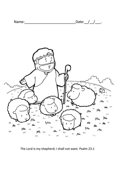 Coloring with Purpose - The Lord Is My Shepherd