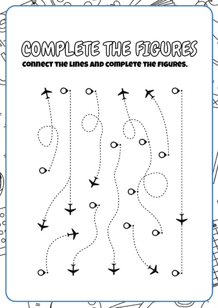 Complete the Figures - Airplanes v.2