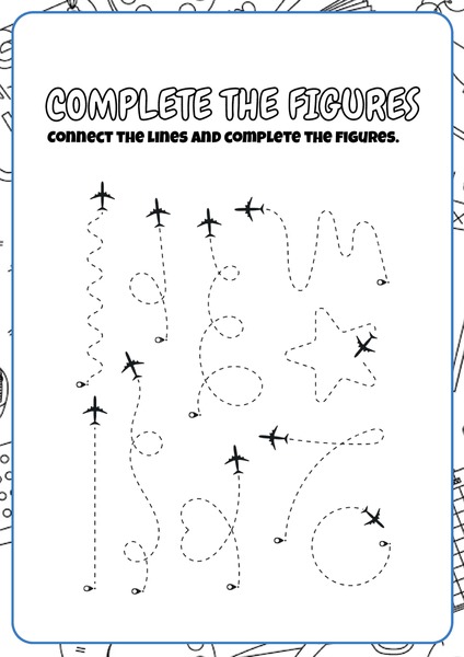 Complete the Figures - Airplanes v.3