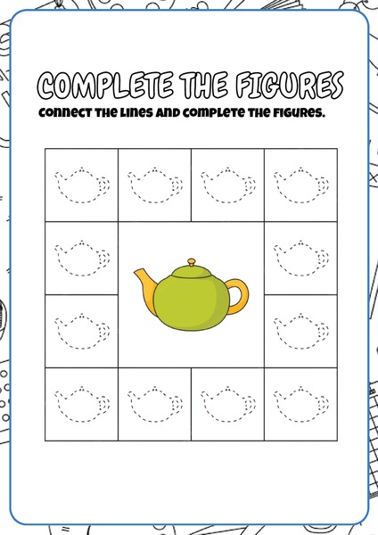 Complete the Figures - Teapot