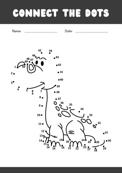 Connect the Dots - Dinosaur
