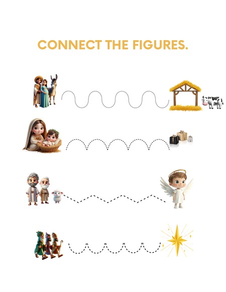 Connect the Figures - The Birth of Jesus