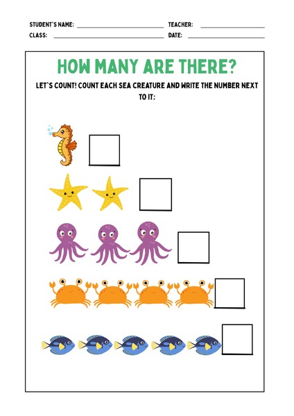Count the Sea Animals