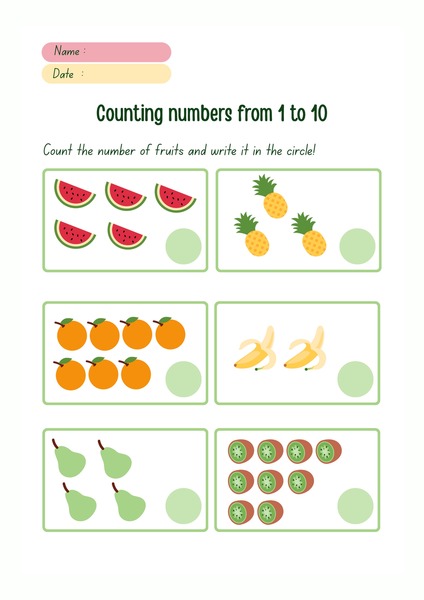 Counting Number From 1 to 10