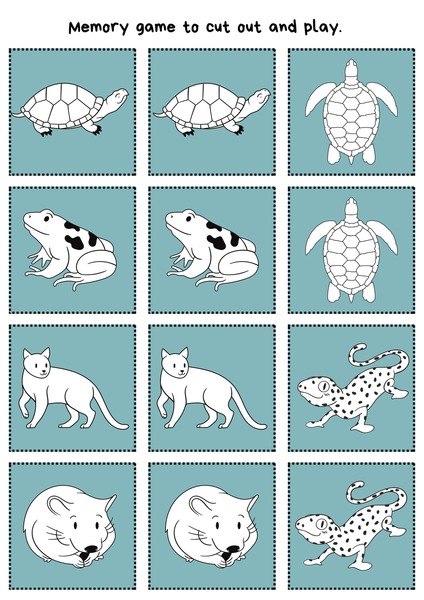 Cut-and-Play Memory Game