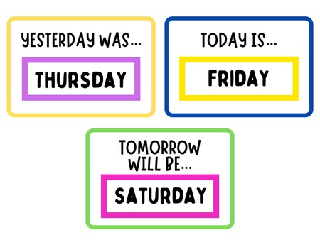 Days of the Week Flashcards