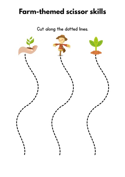 Farm-themed Scissor Skills v.2