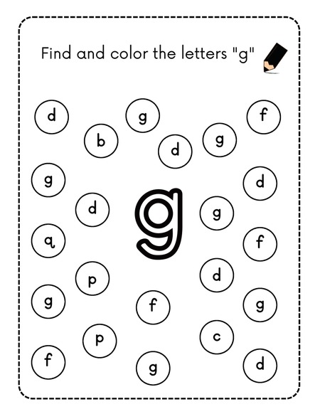 Find and Color the Letters - G