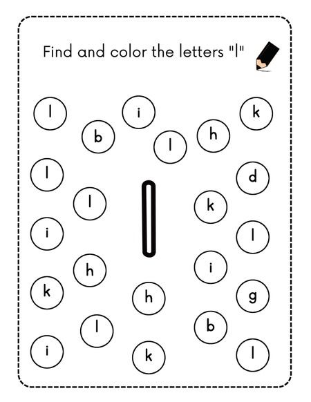 Find and Color the Letters - L