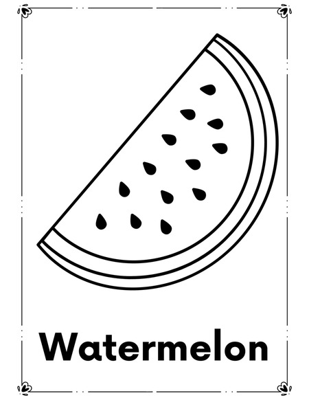 Fruits & Vegetables Coloring Book