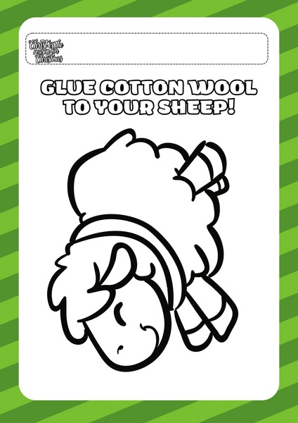 Glue Cotton on Your Sheep