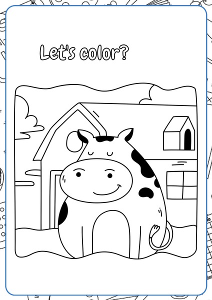 Let's Color - Cow