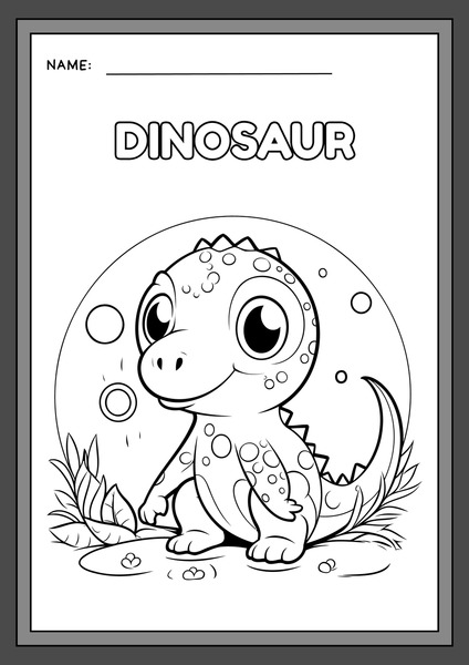 Let's Color - Dinosaur