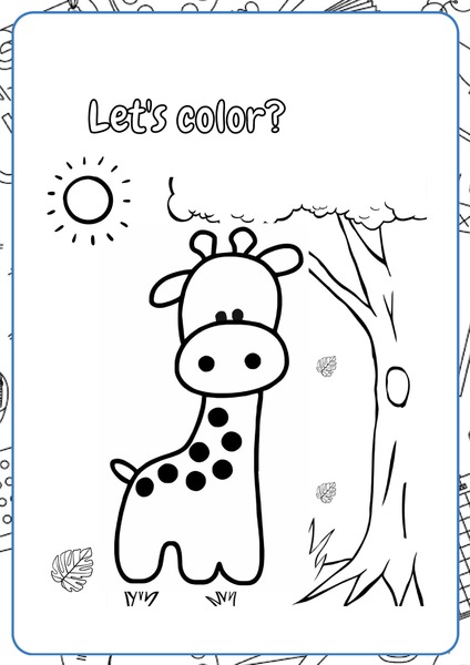 Let's Color - Giraffe