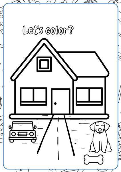 Let's Color - House