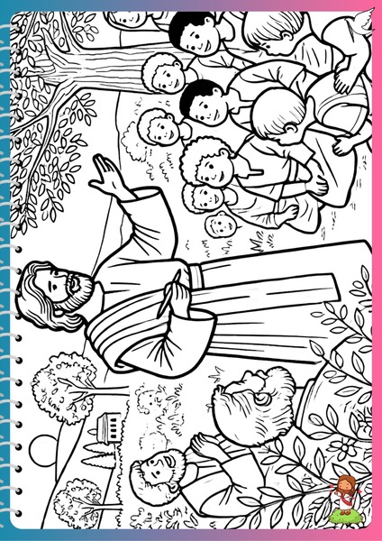 Let's Color - Jesus Blesses the Children v.2