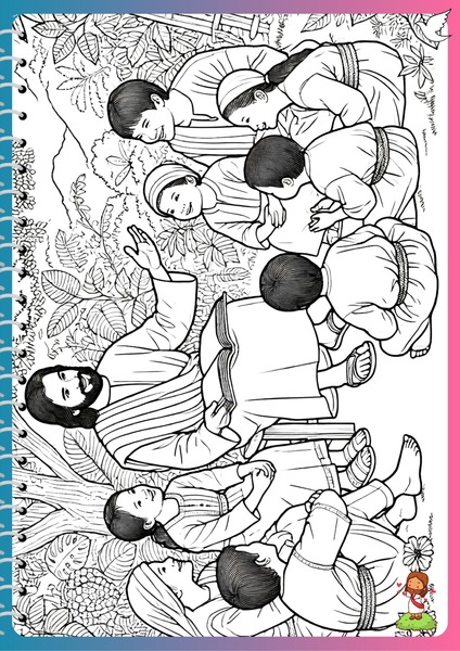 Let's Color - Jesus Blesses the Children