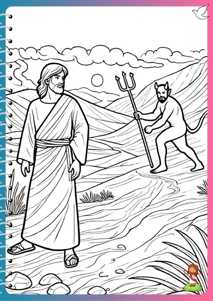Let's Color - Jesus Is Tempted