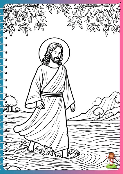 Let's Color - Jesus Walks on Water