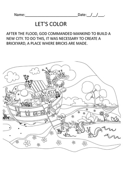 Let's Color - Noah's Ark