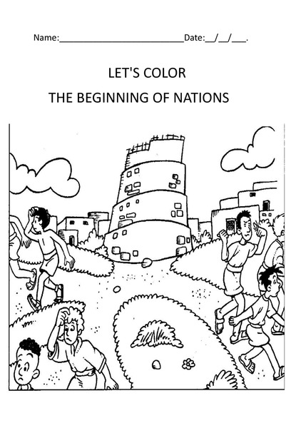 Let's Color - The Beginning of the Nations