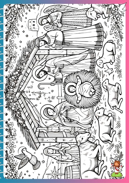 Let's Color - The Birth of Jesus
