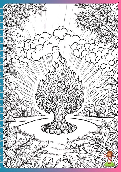 Let's Color - The Burning Bush