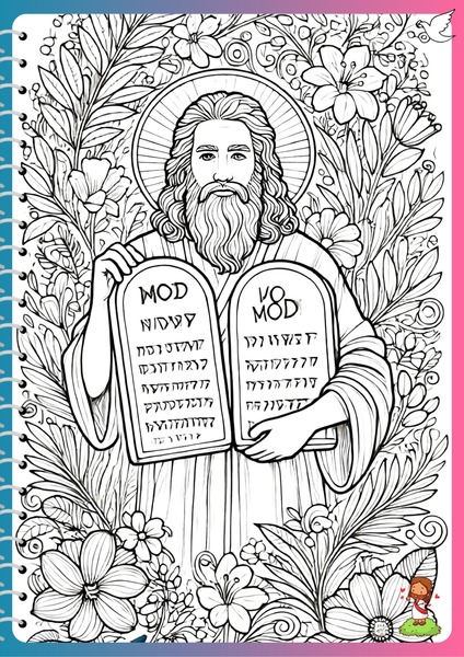 Let's Color - The Ten Commandments