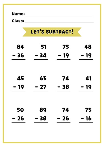 Let's Subtract!