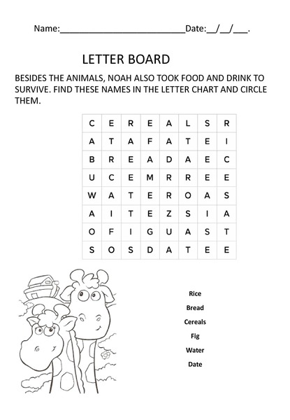 Letter Board - Noah's Ark