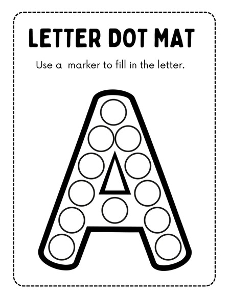 Letter Dot Mat - Letter A