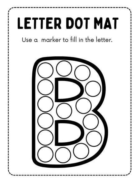Letter Dot Mat - Letter B