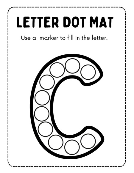 Letter Dot Mat - Letter C