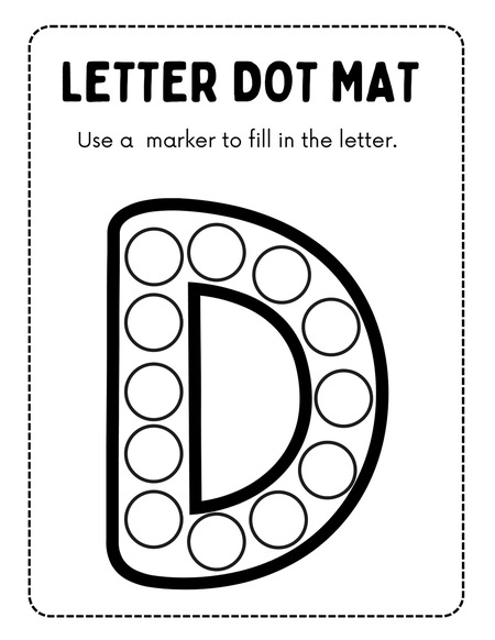 Letter Dot Mat - Letter D