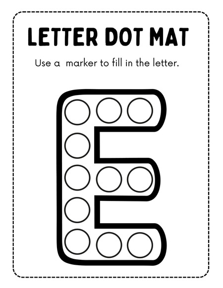 Letter Dot Mat - Letter E
