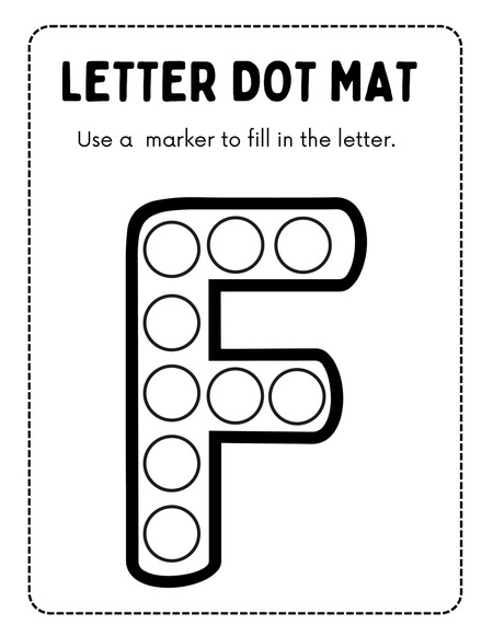 Letter Dot Mat - Letter F