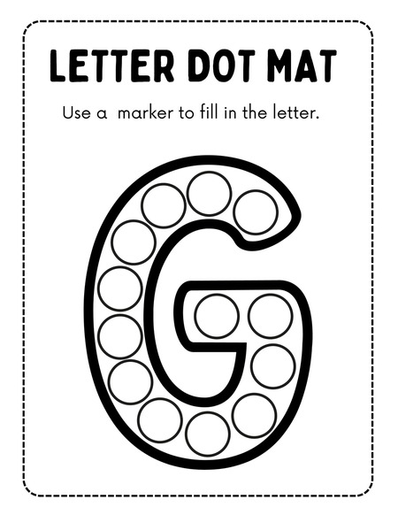 Letter Dot Mat - Letter G